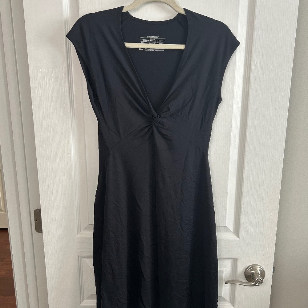 Patagonia Black Twist Front Dress | Travel & Everyday